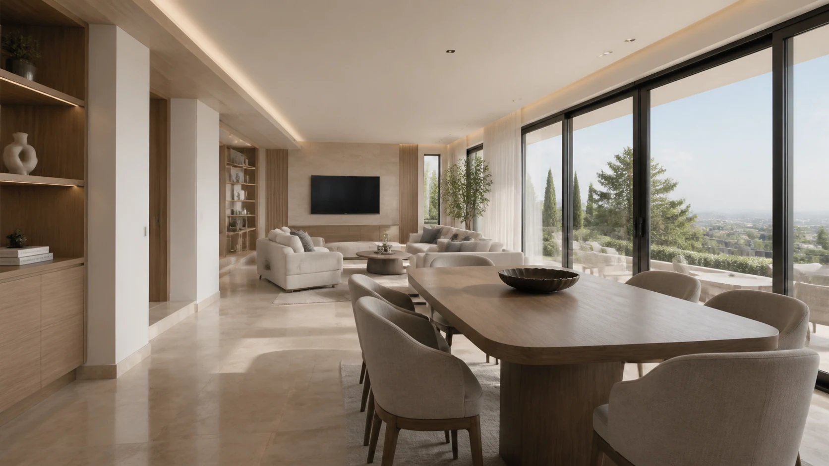 Premium turnkey living and dining renovation concept for a Lebanon residence
